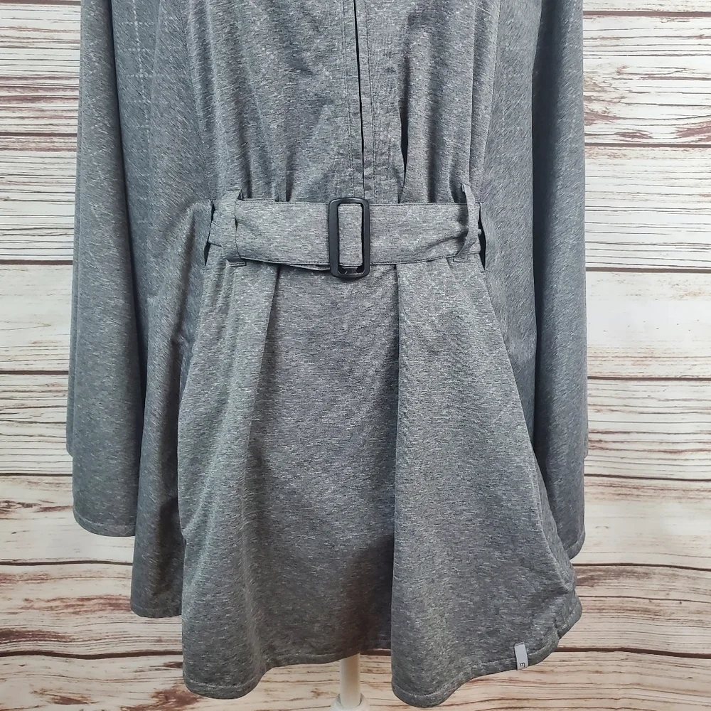M by Novara Womens S/M Gray Cycling Hooded Cape Rain Jacket Poncho